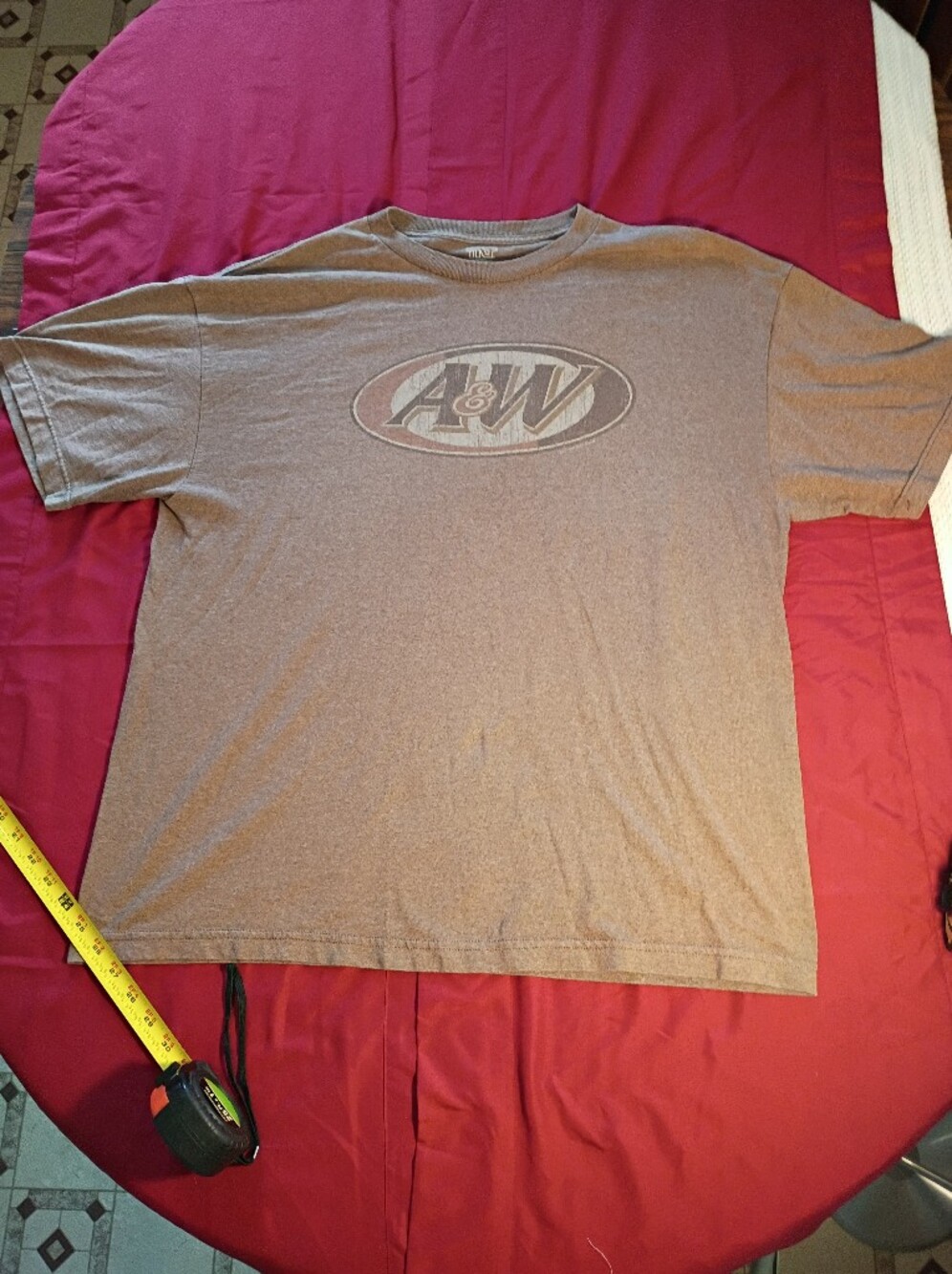 A&W Logo Short Sleeve Tee in Brown